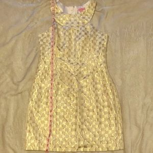Lilly Pulitzer gold/white size 8 dress